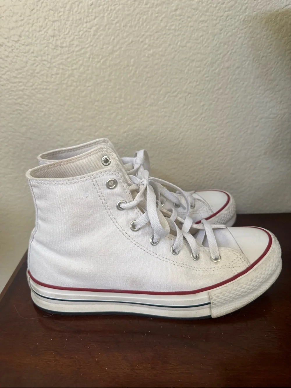 Converse Youth White High-Tops - size 5.5
